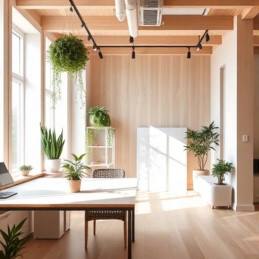 Espace de travail moderne d'une jeune entreprise