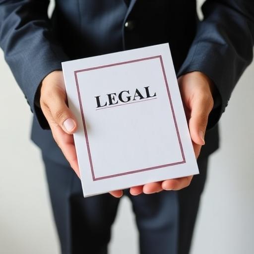 Document légal relié remis en main propre
